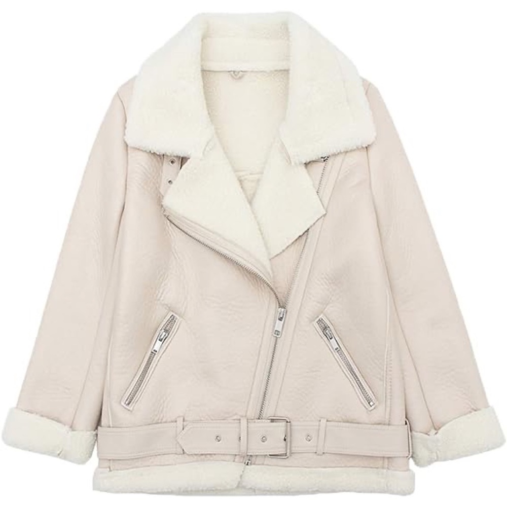 NWT Faux Shearling Moto‎ Jacket